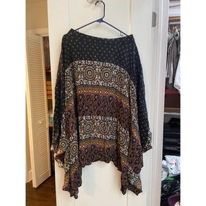 Handkerchief Hem AE Boho Maxi Skirt